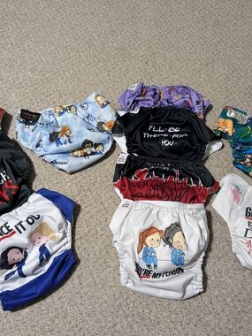 Cloth Diapers - Grey's Anatomy, Friends & Land Before Time Themed